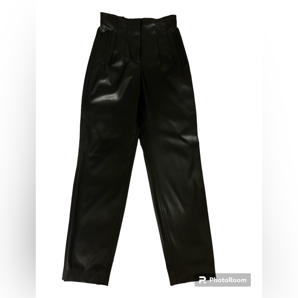 zara faux leather pants